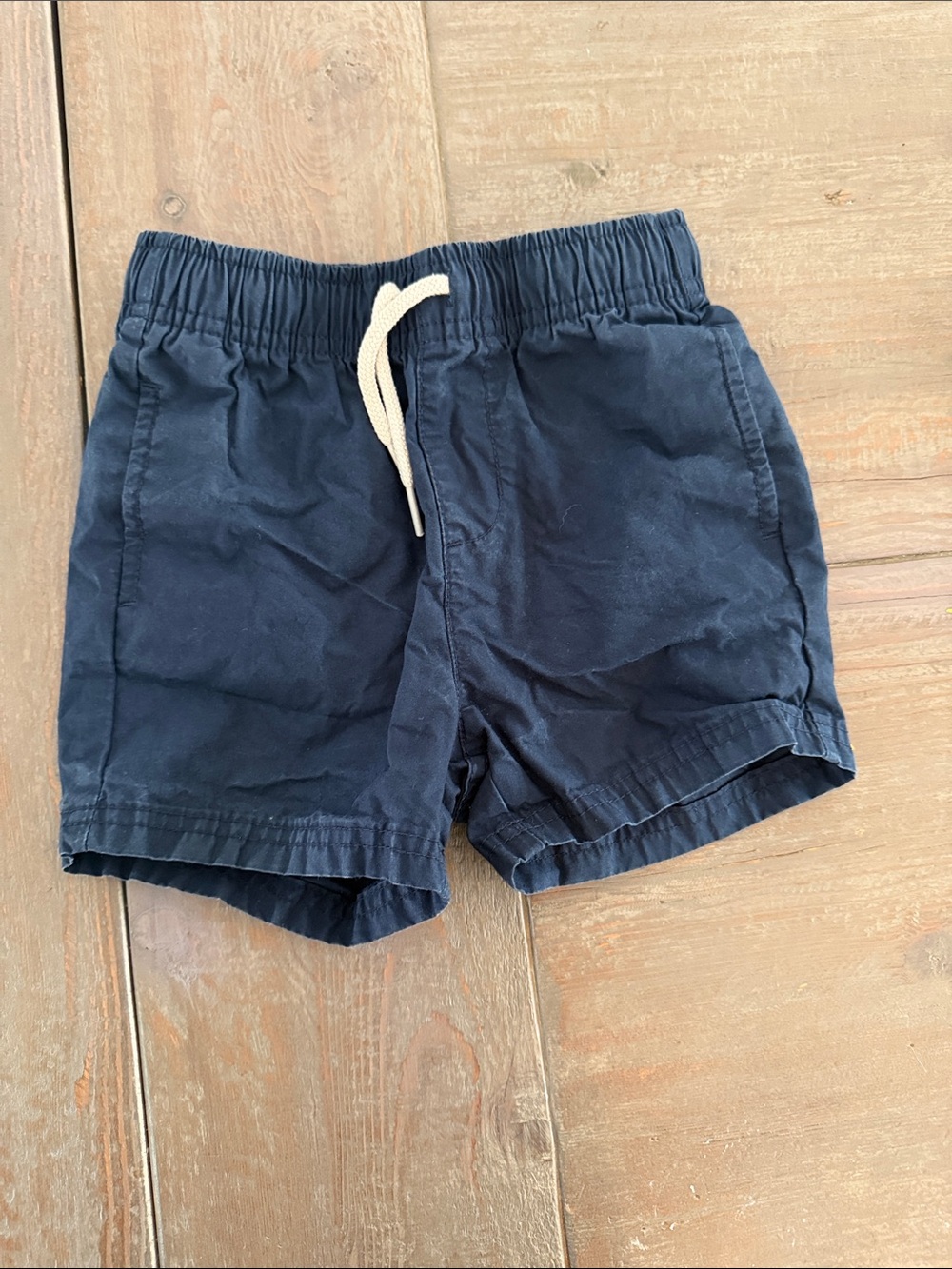Old Navy Navy Blue Elastic Waist Shorts with Drawstring